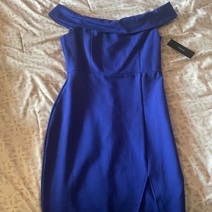 Brand new blue off the shoulder dress from Lulus!